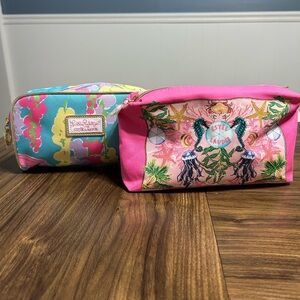 Lilly Pulitzer Pink and Blue Cosmetic Bags